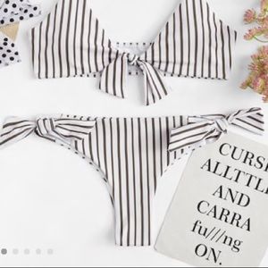 Striped bikini bottoms